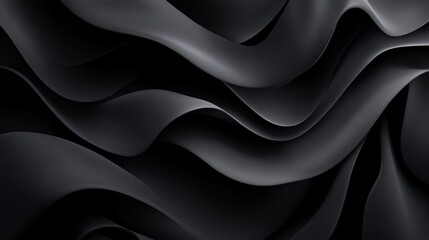 Abstract black waves creating a smooth, flowing texture.