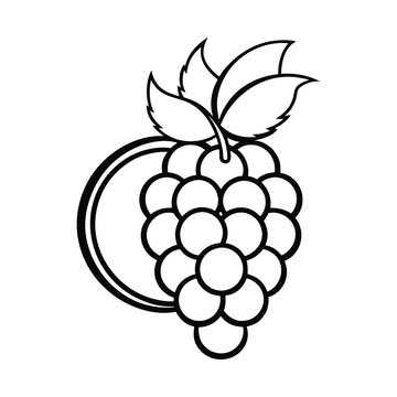 recommend clip art: grapes fruit with leaf vector icon.
                    