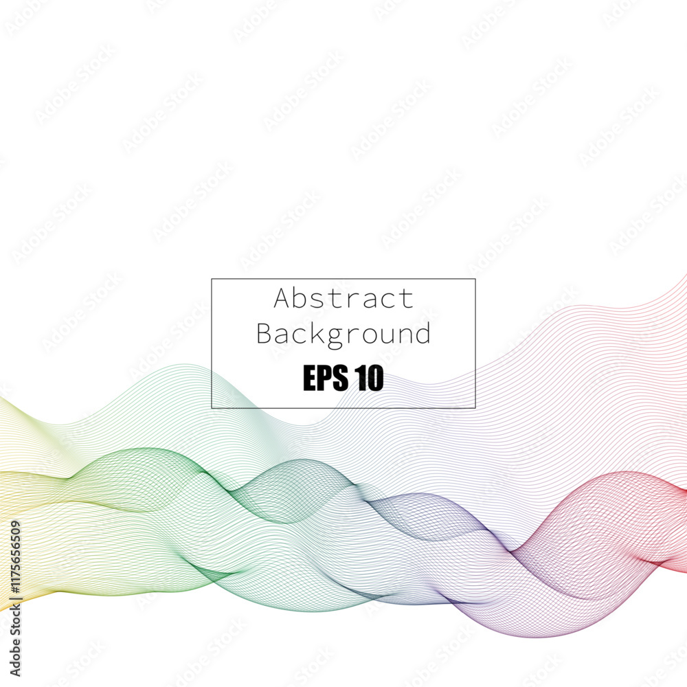 Fototapete abstract vector colorful background. the design element is a colored wave. template for advertising,