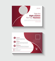Creative corporate business Modern postcard template design,