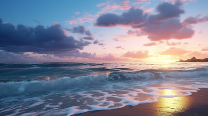 Stunning Sunset Beach Scene