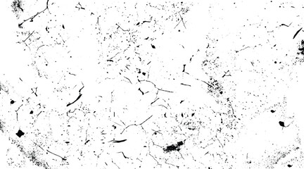 Black ink splat. Black and white grunge dust texture. Black grainy noise on white background.