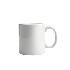 a white coffee mug on a transparent background, PNG image, PNG file, Generative art.