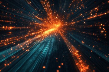 Fototapeta premium machine learning model development, a developer training and testing ML models with dynamic data visualizations and powerful frameworks