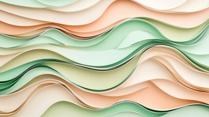 Obraz premium Abstract pastel wavy paper texture background.