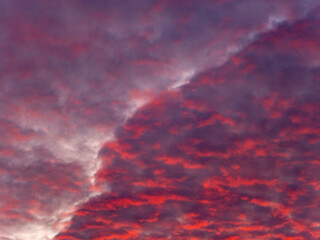 Beautiful sky at sunset or sunrise with clouds