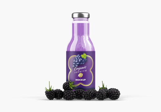 Blackberry Juice Bottle Mockup.zip