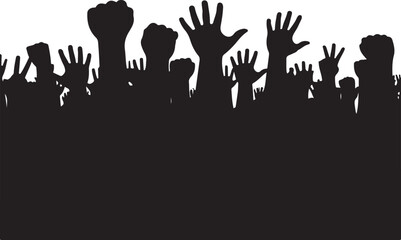 United Hands Raised in Solidarity for Human Connection Designs