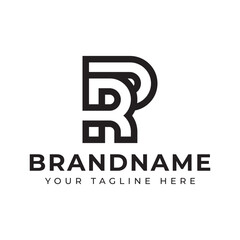 Letters PR Monogram Logo, suitable for any business with RP or PR initials