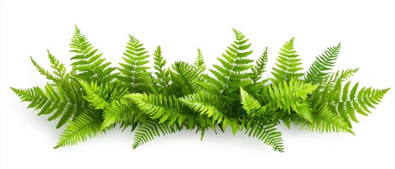 Obraz premium Tropical leaves decoration isolated on white background botanical arrangement natural environment minimalist viewpoint