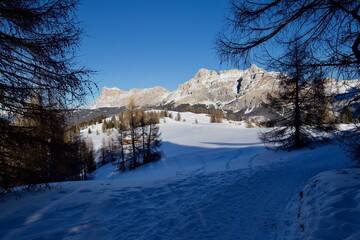 Dolomiti, Alta Badia paesaggio invernale