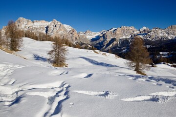 Dolomiti, Alta Badia paesaggio invernale