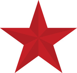 red star isolated on white