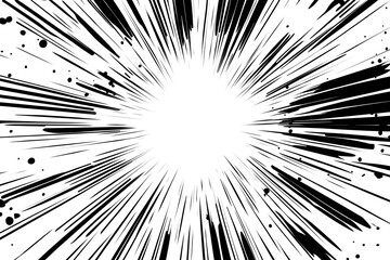 Explosive Comic Style Burst of Dynamic Radiance and Energy