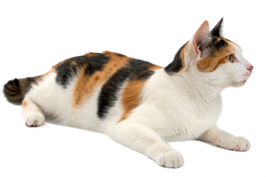 Calico Cat Lying Down