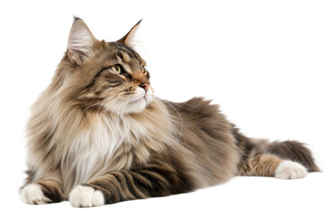 Obraz premium Maine Coon Cat Lying Down