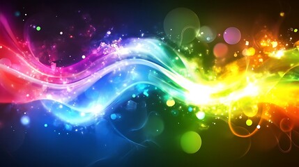 Fototapeta premium Abstract Colorful Waves Of Light And Energy