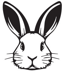 Rabbit black and white design