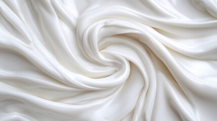 Obraz premium Smooth and Glowing Texture of Creamy White Surface for Macro Photography