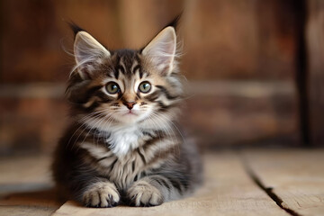 Portrait of a british shorthair house kitten- bavaria, germany
