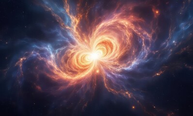 Vibrant cosmic swirl of galaxies