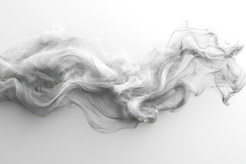 Fototapeta premium textured white smoke swirling and dissipating against a clean white background creating an ethereal and mysterious atmosphere with a sense of movement