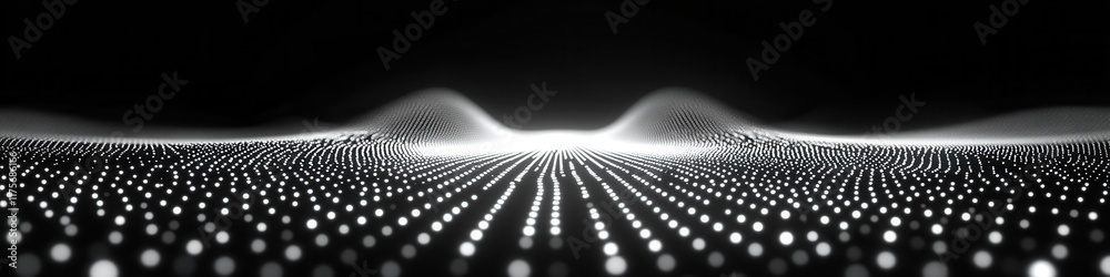 Sticker minimalist glowing tech grid, sleek lines create a modern network design, vibrant illumination highl