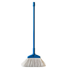 a broom with a blue handle on a transparent background, PNG image, PNG file, Generative art.
