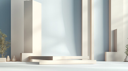 Fototapeta premium Minimalist Modern Interior Design - Empty Room
