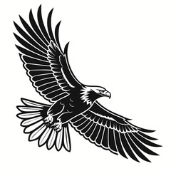 The America eagle vector  design white background