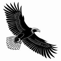 The America eagle vector  design white background