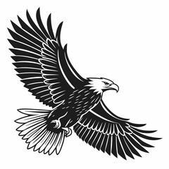 Fototapeta premium The America eagle vector design white background