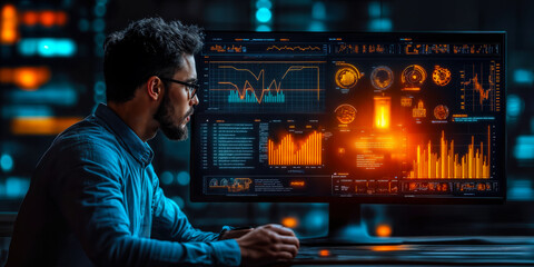 Market Research Analyst Utilizing Automated Data Platforms for Insights