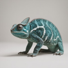 Obraz premium chameleon on gray background