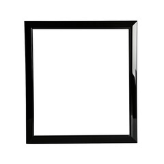 a square picture frame on a white wall for a picture or photo PNG image, PNG file, Generative art.