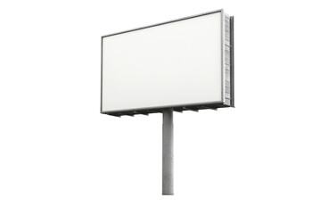 Fototapeta premium a blank white billboard on a transparent background, PNG image, PNG file, Generative art.