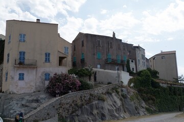historical fortress on a corsica shore