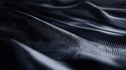 Naklejka premium Abstract Dark Fabric Texture: A Study in Shadows and Depth