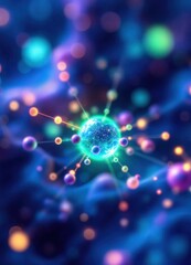 Fototapeta premium Atomic energy: the connection of science and art
