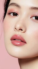 Fototapeta premium Close-up: Delicate Makeup and Lips