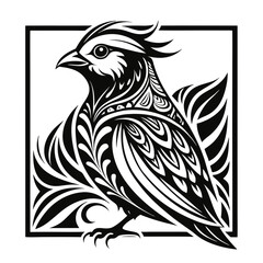 Obraz premium Eared Bulbul Bahrain silhouette