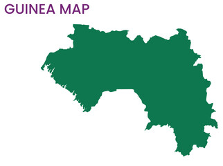Fototapeta premium High detailed map of Guinea. Outline map of Guinea. Africa