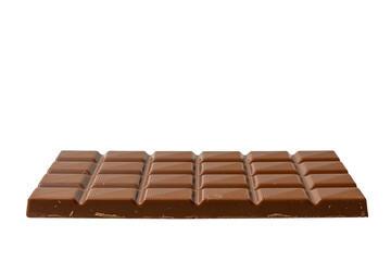 Chocolate on a transparent background. Chocolate brown, rectangular in shape. The concept of enjoyment and pleasure, as chocolate is often associated with comfort and happiness.