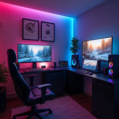 Technological room visual made with artificial intelligence
