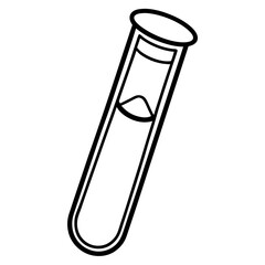 Modern Test Tube Line Drawing for Vectors