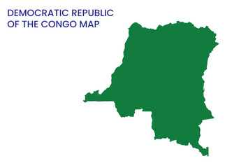 High detailed map of Democratic Republic of the Congo. Outline map of Democratic Republic of the Congo. Africa