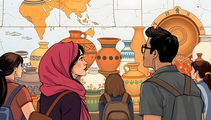 rustic earthy pottery background with textured clay surface, handmade ceramic design, and natural warm tones for artistic and craft projects