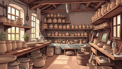 rustic earthy pottery background with textured clay surface, handmade ceramic design, and natural warm tones for artistic and craft projects