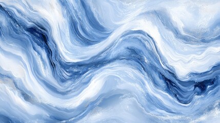 Obraz premium Abstract blue and white marble texture.