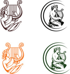 stylized harp LOGO ICON.eps